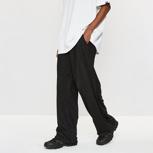 OARH INT INDUSTRY MAS-1581 2026 Mens Wide Leg Canvas Pants Flat Front <b>Elastic</b> <b>Waist</b> Casual Breathable 100% Cotton Winter Fleece - Product Image 4