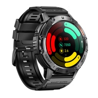 K65 1,43 "Pantalla AMOLED 466*466 BT Llamadas Múltiples modos deportivos 530mAh Batería grande FitCloudPro APP Reloj inteligente con linterna
