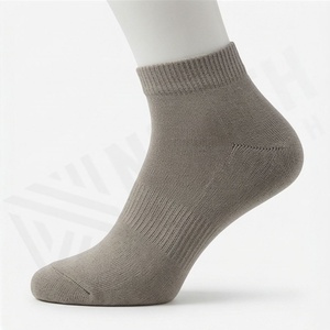 Ankle Socks Solid Color Cotton Breathable Daily Wear Adult Regular Style Spring Season Knitted Socks - Product Image 3