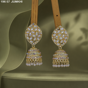 <b>arabic</b> style Artificial Golden jhumka earrings for women in Dubai UAE traditional Golden look jhumka earrings for women in Oman - Product Image 1
