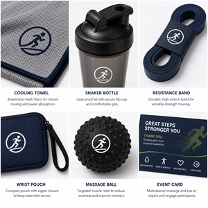 Kit di Recupero per Maratone Aziendali con Logo Personalizzato, Asciugamano Rinfrescante, Borraccia Shaker, Fornitore di <span class=keywords><strong>Regali</strong></span> Fitness - Product Image 3