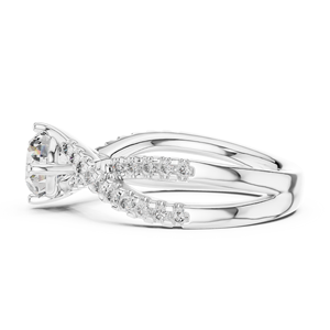 Wholesale 925 Sterling Silver Round Cut Moissanite <b>Diamond</b> <b>Ring</b> Engagement Jewelry OEM ODM Manufacturer Supplier - Product Image 2