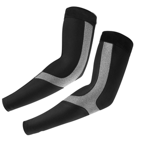 Manchons de cyclisme anti-UV unisexe pour adulte, noir et gris, en Spandex et Polyester - Product Image 1