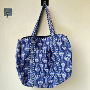 Bolso Tote Bohemio Vintage Acolchado Ligero de Color Liso al por Mayor, de Gran Capacidad, de Algodón, Abierto, para Hombro, para Mujer, para Viajes Diarios - Product Image 6