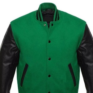 Blouson Bomber Varsity de Luxe Personnalisé pour Homme avec Col Montant en Laine Épaisse Coupe-Vent et Respirant - Product Image 3