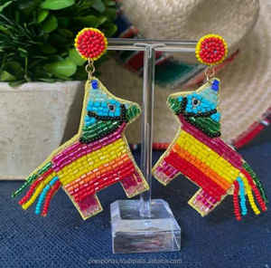 Pendientes Colgantes Hechos a Mano con Diseño Floral Bohemio y Cuentas de Semillas, con Lindos Diseños de Animales para Mujeres y Niñas, Venta al por Mayor - Product Image 5