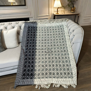 ผ้าห่มผ้าฝ้าย100% สำหรับฤดูหนาวเป็นมิตรต่อสิ่งแวดล้อมหรูหราผ้าทอสำหรับตกแต่งบ้านและห้องนั่งเล่น - Product Image 3