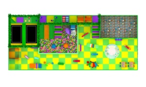 Indoor Plastic Play Center with Ball Pool <b>Slide</b> Climbing Wall for Kids Commercial Playground - Product Image 2