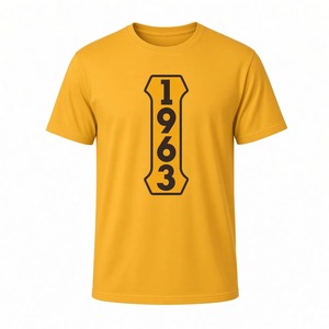 IOTA IPT I-1963 เสื้อยืดสีทองผู้ชายแขนสั้นคอกลมกราฟิกทีกรีกตัวอักษรพี่น้องกรีกเสื้อยืดลำลองมหาวิทยาลัย - Product Image 3