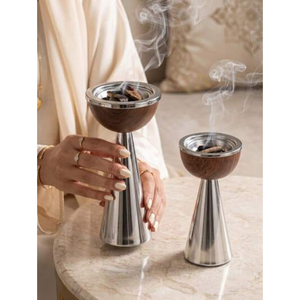 Brûleur d'encens extensible en acier inoxydable avec bol à bois de santal, diffuseur d'aromathérapie pour parfumer la maison, article cadeau Bakhoor - Product Image 1