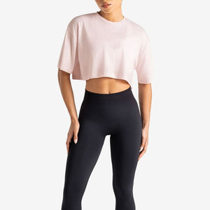 Camiseta Deportiva para Mujer, Corte Ajustado, Absorbente de Humedad, Lisa, con Logotipo Personalizado, Material Ligero, Talla Grande - Product Image 3
