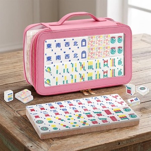 Mahjong Americano Floral de Cristal en Bolsa con Cierre - Product Image 2