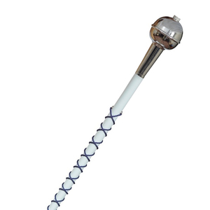 Masse de tambour-major sur mesure, personnalisée avec votre nom, en cuivre et acier inoxydable de haute qualité, avec volutes supérieures et inférieures, magnifique, longueur 60 pouces - Product Image 5