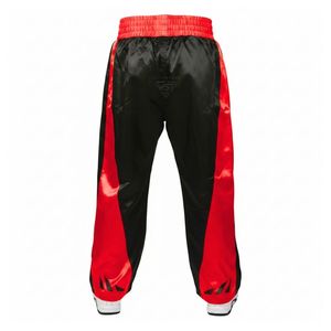Pantalon d'entraînement MMA avec panneaux latéraux rouges, équipement de kickboxing, bas de tenue professionnel en satin durable pour arts martiaux - Product Image 2