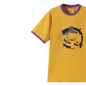 Camiseta de punto con bordado griego de escudo Omega personalizado en oro antiguo 2026 para hombre, cuello redondo, transpirable, informal, manga corta, 100% algodón - Product Image 2