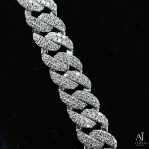 Collier ras du cou AARVA JEWELS pour homme en argent 925 plaqué or 18 carats avec moissanite, style luxueux, à porter au quotidien - Product Image 4