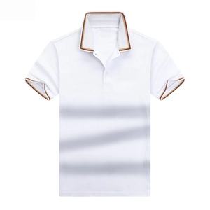 Polo à manches courtes noir pour homme avec col contrasté Coupe classique Style décontracté Tricoté Couleur unie - Product Image 4