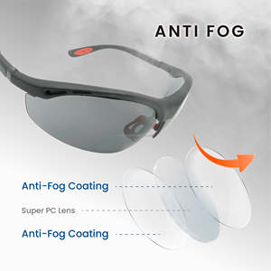 ANSI Z87+ Certified half frame angle-adjustable temples eye protection glasses for prolonged wear - Product Image 5