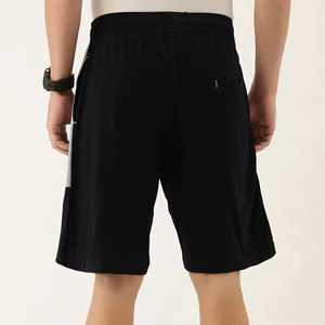 Men Solid Color Drawstring Bermuda Shorts With Pockets Mid Waist Knitted Casual Sportwear - Product Image 4
