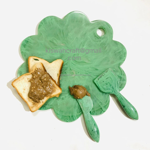 Tabla de Cortar de Resina Azul de Diseño Lujoso, Pulida, Ecológica, Accesorios de Cocina para Queso, Suministro Elegante de Estilo Europeo de Alta Gama - Product Image 6