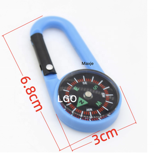 迷你指南针登山扣钥匙扣，便携式轻质塑料背包夹指南针，用于露营徒步的袖珍导航工具 - Product Image 5