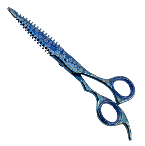 KOUNAIN 6.5 pouces en acier inoxydable bleu Plasma enduit barbier ciseaux de coiffure rasoir lames de requin tranchantes pour l'utilisation de Salon de beauté - Product Image 3