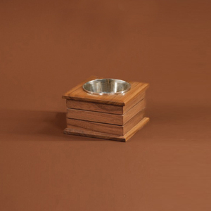 Square Shape Layered Design Wooden <b>Bakhoor</b> Burner With Metal Cup Arabic Incense Holder Luxury <b>Oud</b> Burner For Home Decoration - Product Image 1