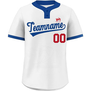 Jersey de Béisbol de Dos Botones al Por Mayor, Precio Económico, MOQ Bajo, Gran Venta - Product Image 1