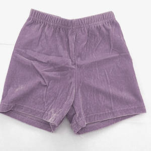 กางเกงขาสั้นกำมะหยี่สีพื้นสำหรับเด็กผู้หญิงและผู้หญิง ทรงเข้ารูป ผ้ากำมะหยี่ เสื้อผ้าผู้หญิงแบบพื้นฐาน - Product Image 4