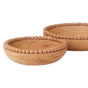 ชามไม้พร้อมแหวนดีไซน์หรูหราสำหรับเสิร์ฟอาหารและตกแต่งบ้านจากอินเดีย - Product Image 1