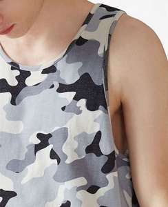 Camouflage imprimé hommes débardeur Polyester matériel en gros été gilet sans manches Sublimation débardeur disponible dans toutes les tailles - Product Image 2