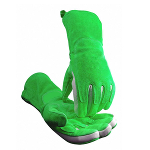 Gants de travail industriels résistants à la chaleur pour la soudure TIG/MIG, gants de soudeur en cuir de vachette de qualité supérieure - Product Image 1