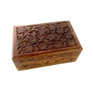 Cajas Rectangulares de Madera con Diseño Grabado y Acabado en Madera Natural de Alta Calidad para Almacenamiento en el Hogar - Product Image 2