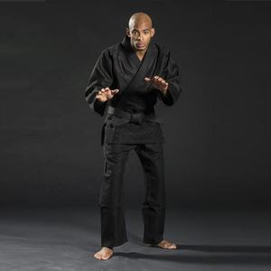 Uniforme de Judo y Jiu-Jitsu Negro de Marca Personalizada, Conjunto de Artes Marciales para Academias Unisex, Luchadores, Elástico, Transpirable y Largo - Product Image 1