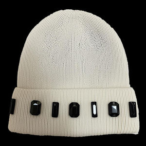 Elegante gorro de lana personalizado en color azul para el invierno, tejido cómodo con diseño de logotipo para protección contra el frío. - Product Image 2