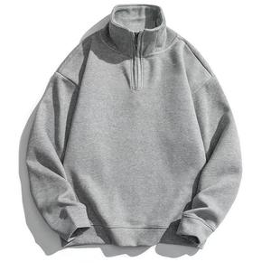 Quarter Zip Fleece Pullover Streetwear Wholesale Manufacturer Blank <b>Mid</b> <b>Layer</b> Collar - Product Image 3