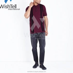 Venta al por mayor de los hombres de moda Casual de manga corta para Polo Top africano impreso cuello Casual camiseta - Product Image 3