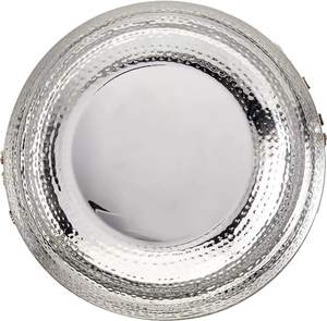 Elegante Tazón Decorativo para Servir Ensaladas, Dorado con Diseño de Vid y Plata Martillada, Ideal para Regalo - Product Image 4