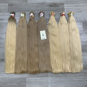 Vente en gros d'extensions Remy de haute qualité cuticule alignée blonde naturelle droite trame humaine vietnamienne vague de corps douce couleur de la lumière - Product Image 5