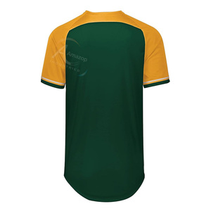 Maillot de baseball classique à col en V pour homme Amazop Industries, 100 % polyester, manches courtes, col en V, maillot de sport - Product Image 2
