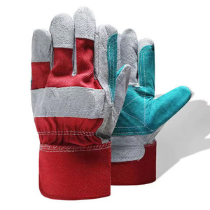 Premium Leather Working Safety <b>Gloves</b> Durable Cowhide Work <b>Gloves</b> Industrial Leather Hand Protection <b>Gloves</b> - Product Image 4