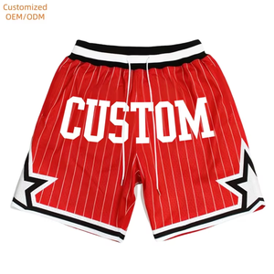 Pantalones Cortos de Baloncesto de Malla de Poliéster Transpirable con Logotipo Personalizado, Pantalones Cortos Deportivos de Baloncesto para Hombre con Cordón de Contraste y Cintura Alta - Product Image 1