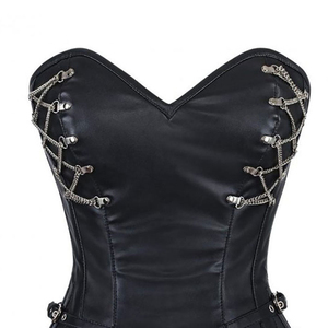 Custom Leather Corset Women Bustier Premium Waist Shaper Medium Control Sports Tummy Control OEM Sample Service Available Today - Product Image 2