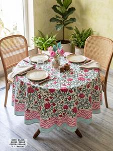 Best Quality <b>Round</b> <b>Table</b> Cover Cotton Printed Dining <b>Tablecloth</b> <b>for</b> Home Decor Kitchen and Restaurant Use Available <b>For</b> Sale - Product Image 5
