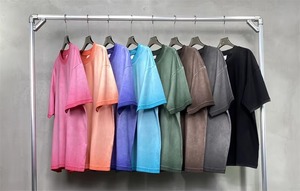 T-shirt décontracté à manches courtes et col rond pour homme, 100% coton, couleur unie - Product Image 4