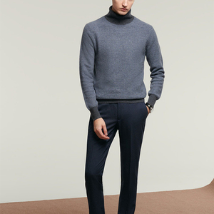 Sweater Long Sleeve Winter New Trend Contrast Color Mosaic <b>Jumper</b> Custom Turtleneck Mens Turtle Neck Sweaters - Product Image 5