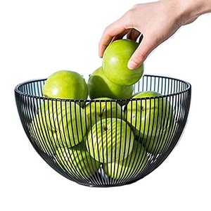 Home Decor Black Color <b>Metal</b> Fruits <b>Basket</b> Table Decor Home and Kitchen Decor Food Storage <b>Basket</b> New Freshly Design - Product Image 1