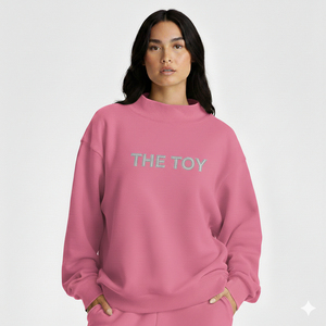 Women Long Sleeve Oversized Mockneck Sweatshirt <b>Top</b> Premium Knitted Fleece Winter Eco-Friendly Breathable <b>Mock</b> <b>Neck</b> - Product Image 2