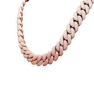 Moissanita de corte redondo de oro rosa, Diamante con tachuelas, Hip Hop, enlace cubano, joyería para el cuerpo, estilo de lujo para fiesta o compromiso - Product Image 4