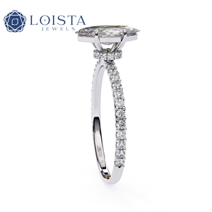 Anillo de compromiso de lujo con diamante solitario de estilo minimalista para mujer, 2 quilates, corte marquesa, brillante, cultivado en laboratorio. - Product Image 2